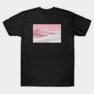 Fog Sea Pink / Swiss Artwork Photography T-Shirt